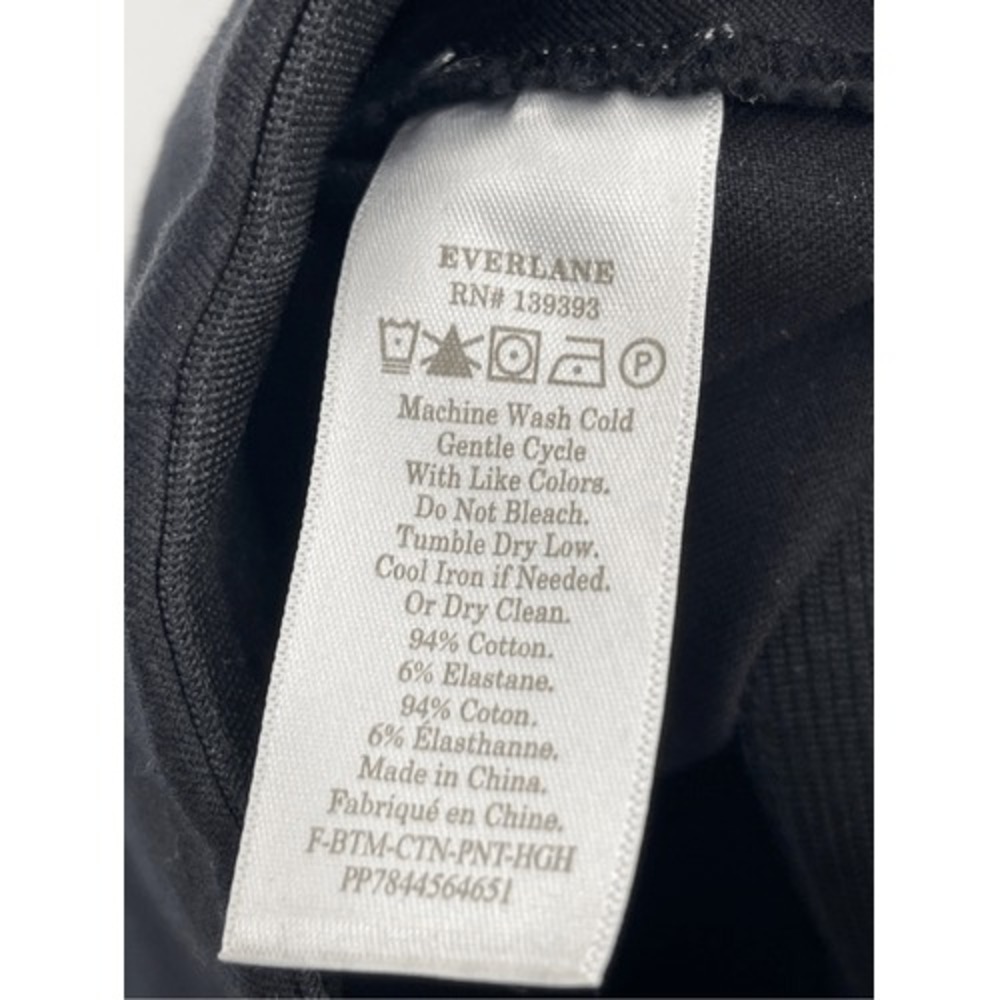 Everlane Pants Ponte Ankle Women's Size 4 Black Side Zip Stretch Waist - Picture 11 of 12